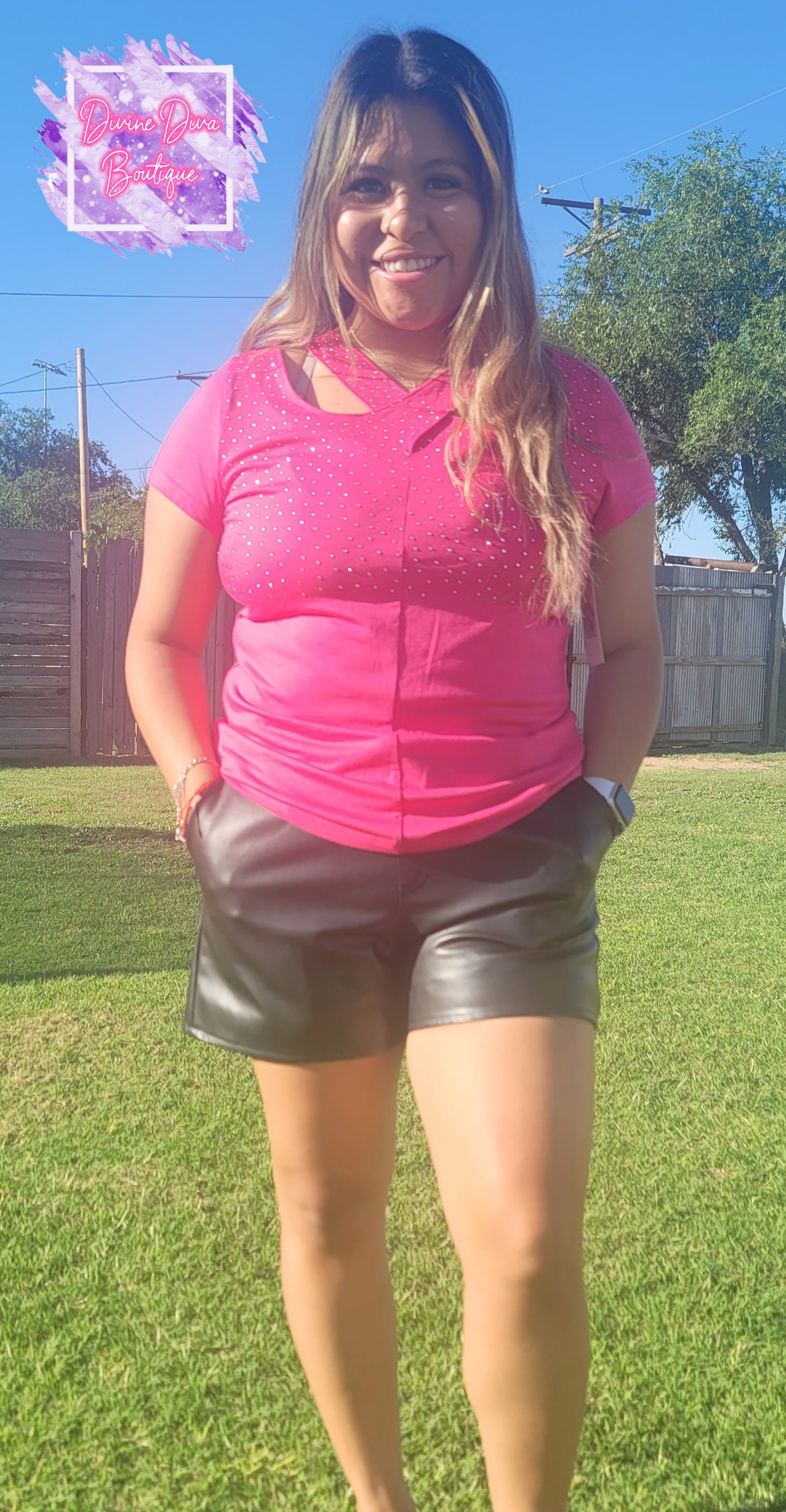 Faux Leather Shorts