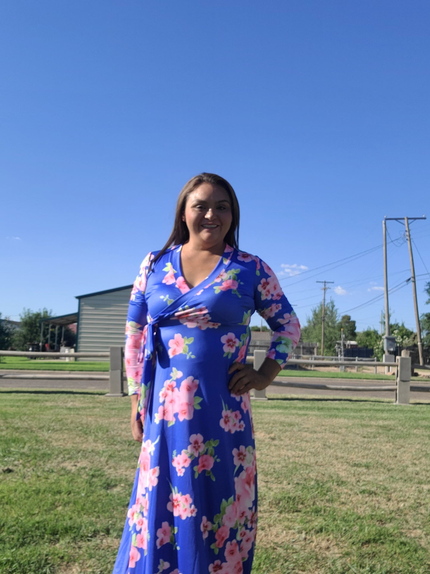Blue Floral Maxi Dress