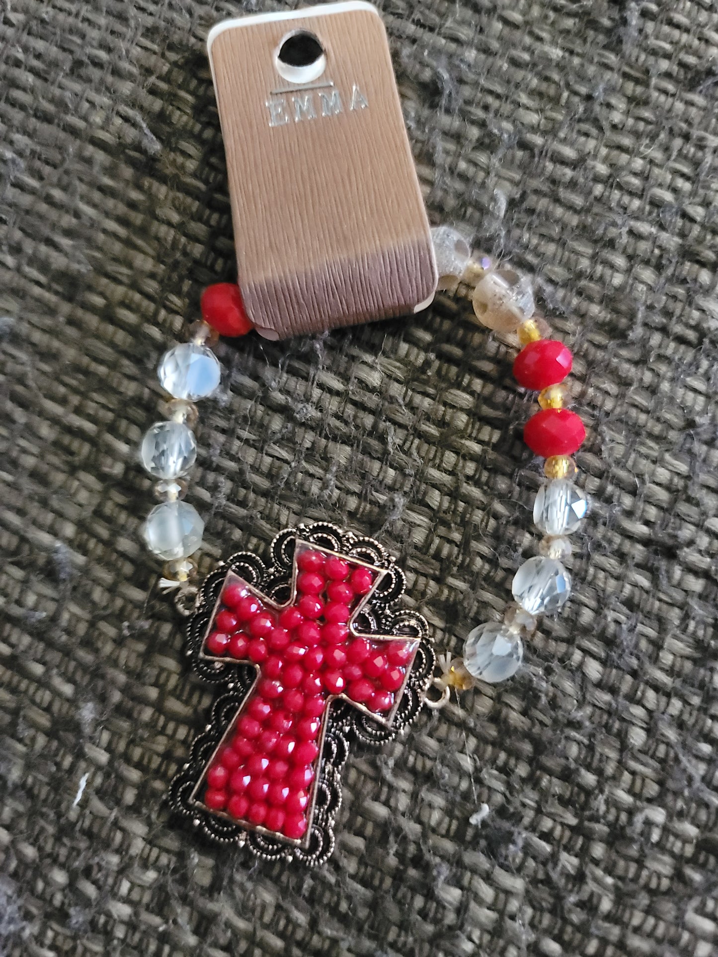Bead Cross Bracelet