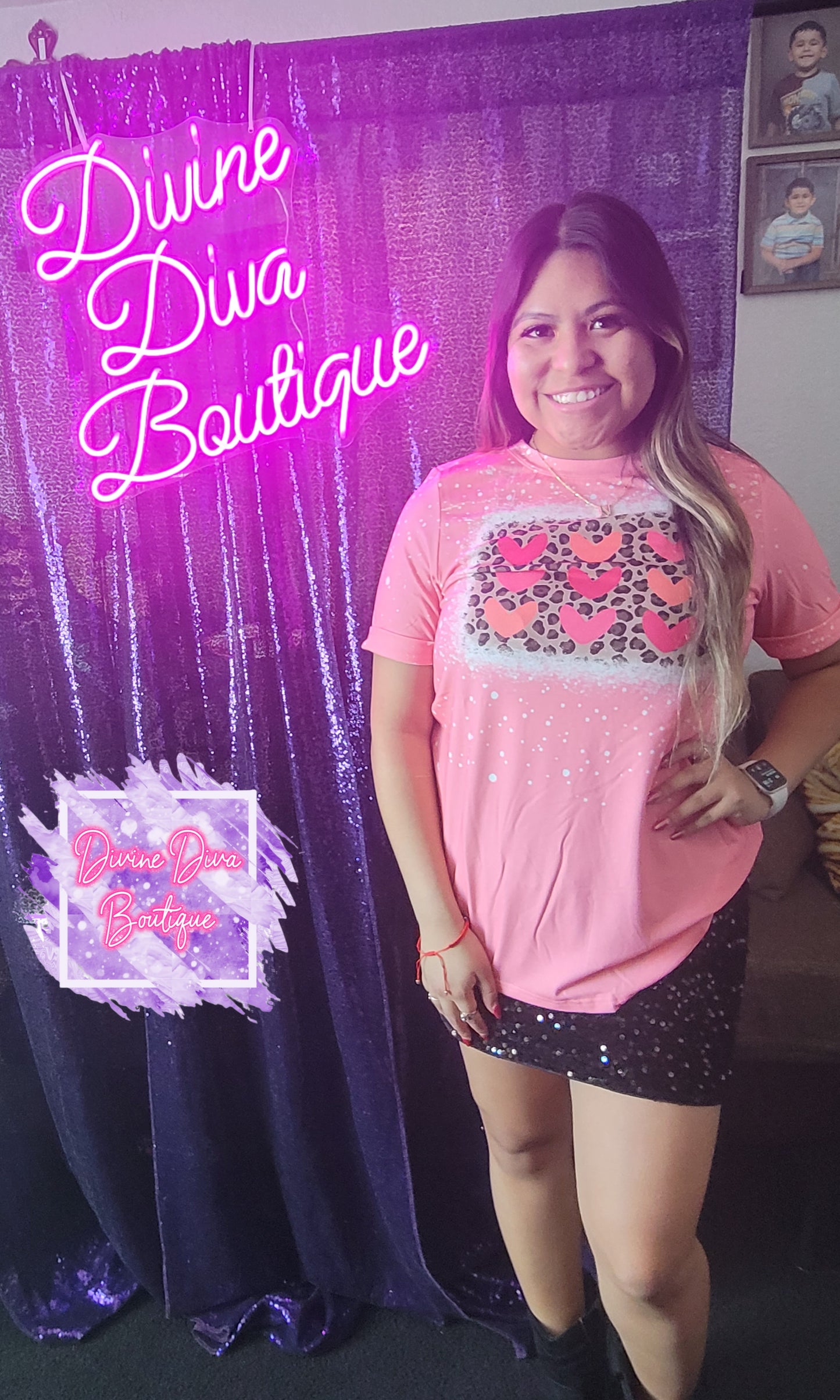Hearted Leopard Valentine's Top