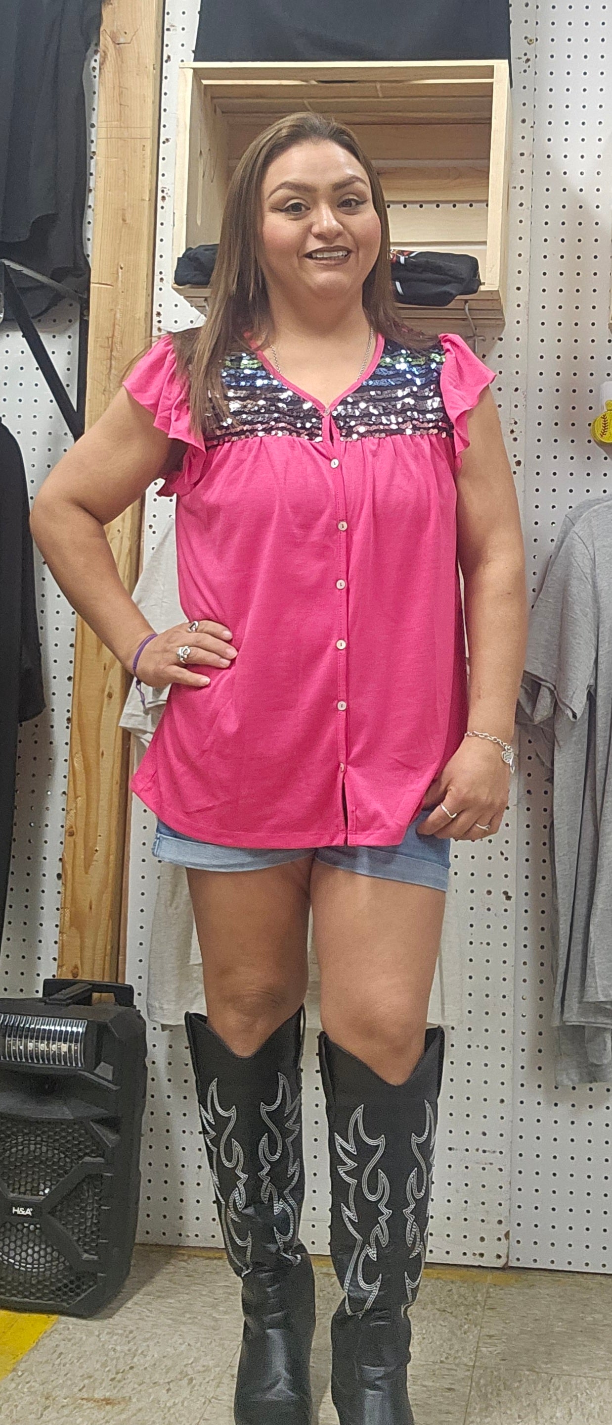 Butterfly Sequins Top