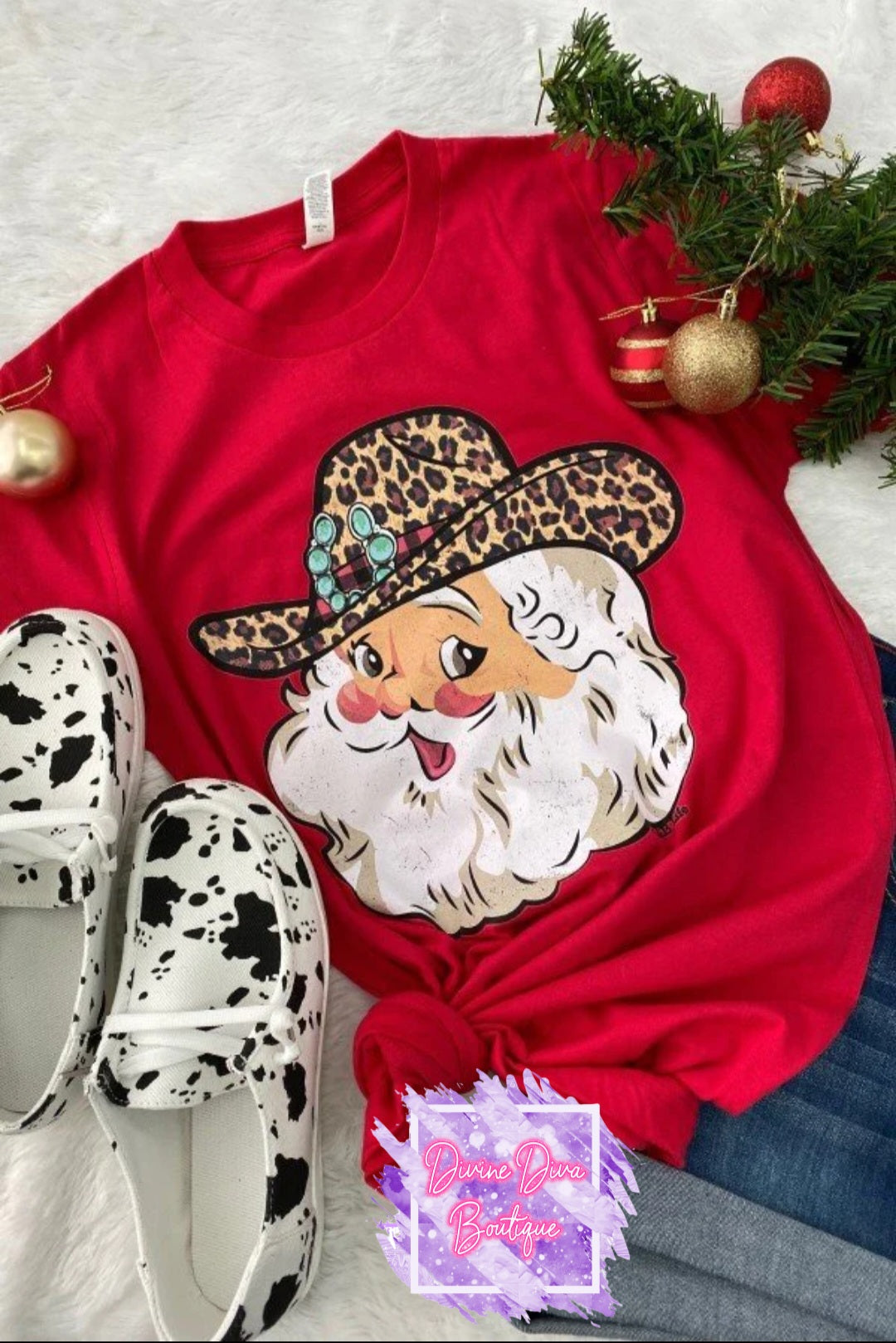 Santa Western Tee