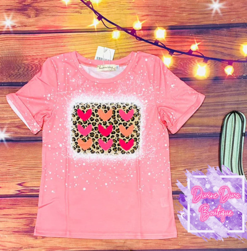 Hearted Leopard Valentine's Top