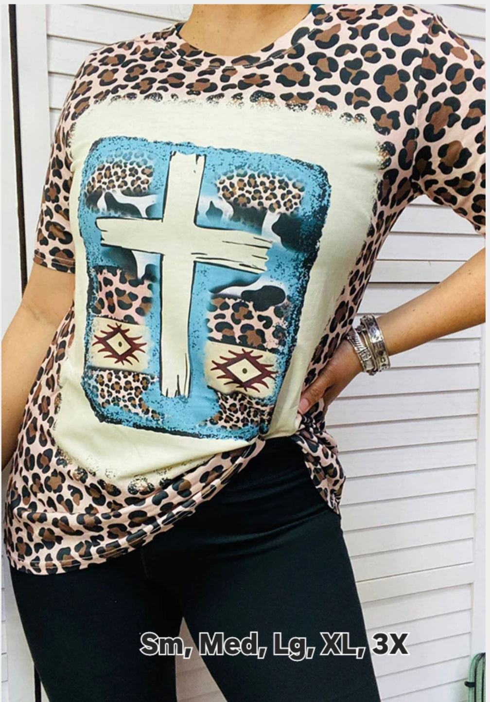 Crossed Leopard Top