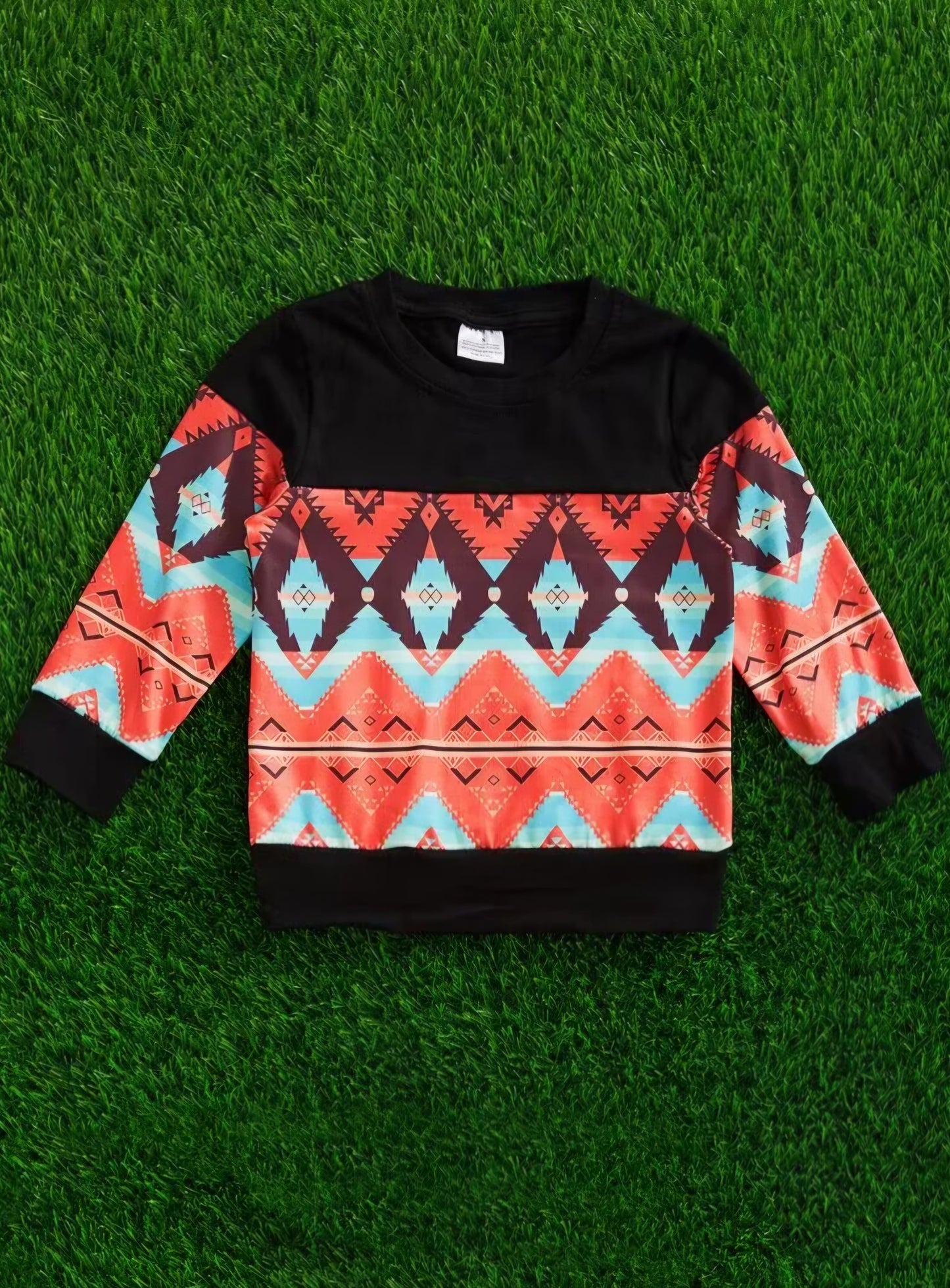 Geometric Print Sweater