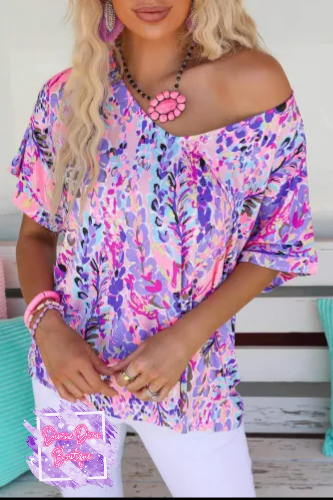 Painted Floral Top