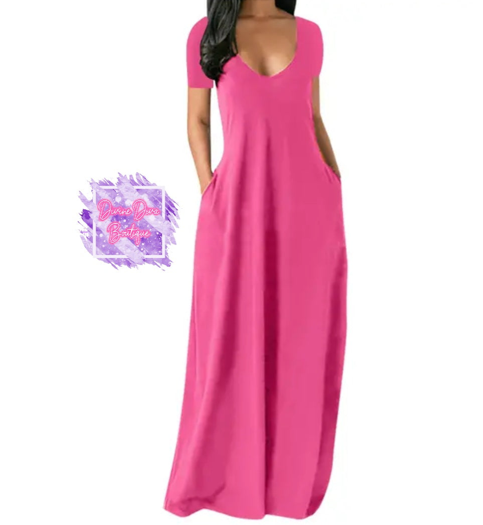Solid Maxi Dress