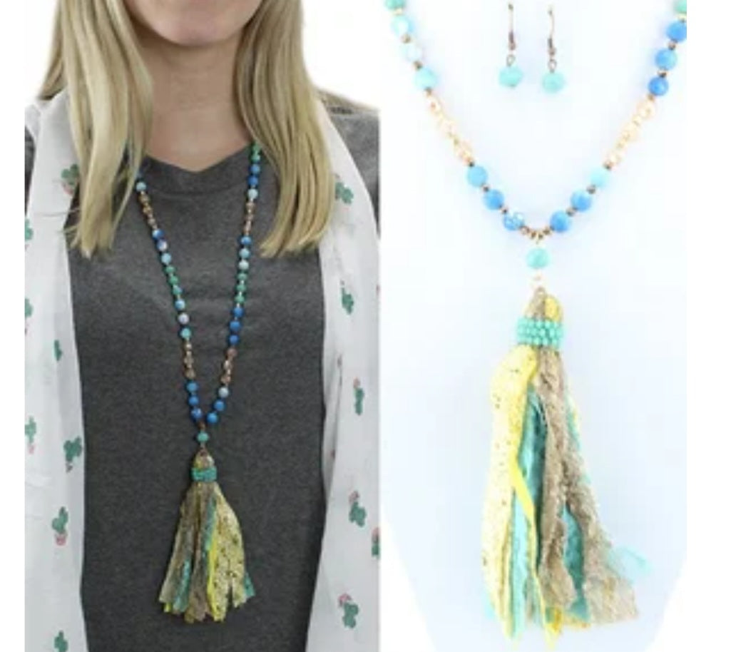 Beaded Long Necklace