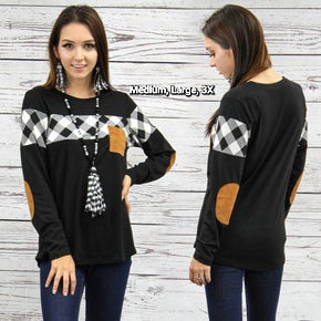 Plaid Patchwork Top