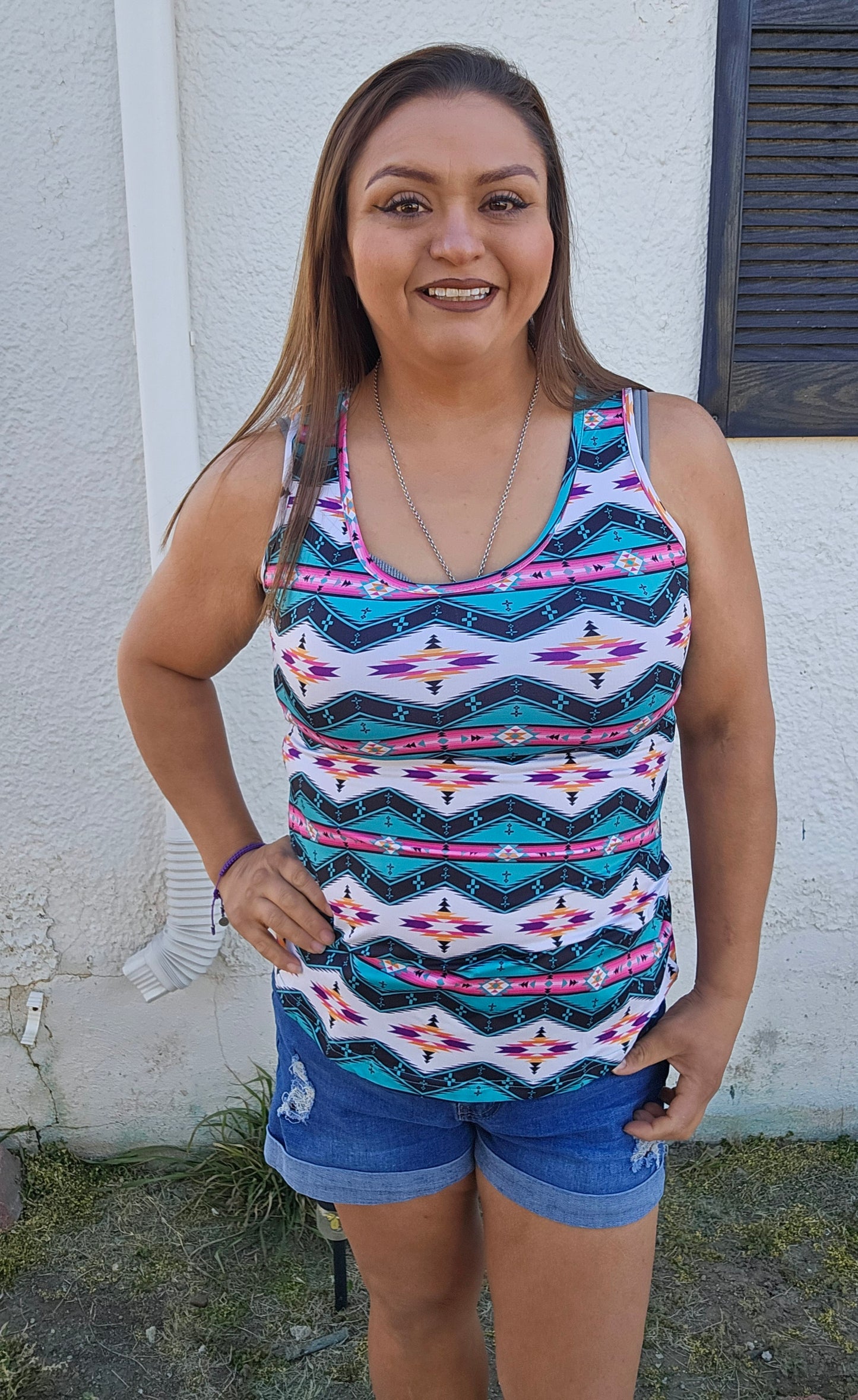 Vibrant Aztec Tank Top
