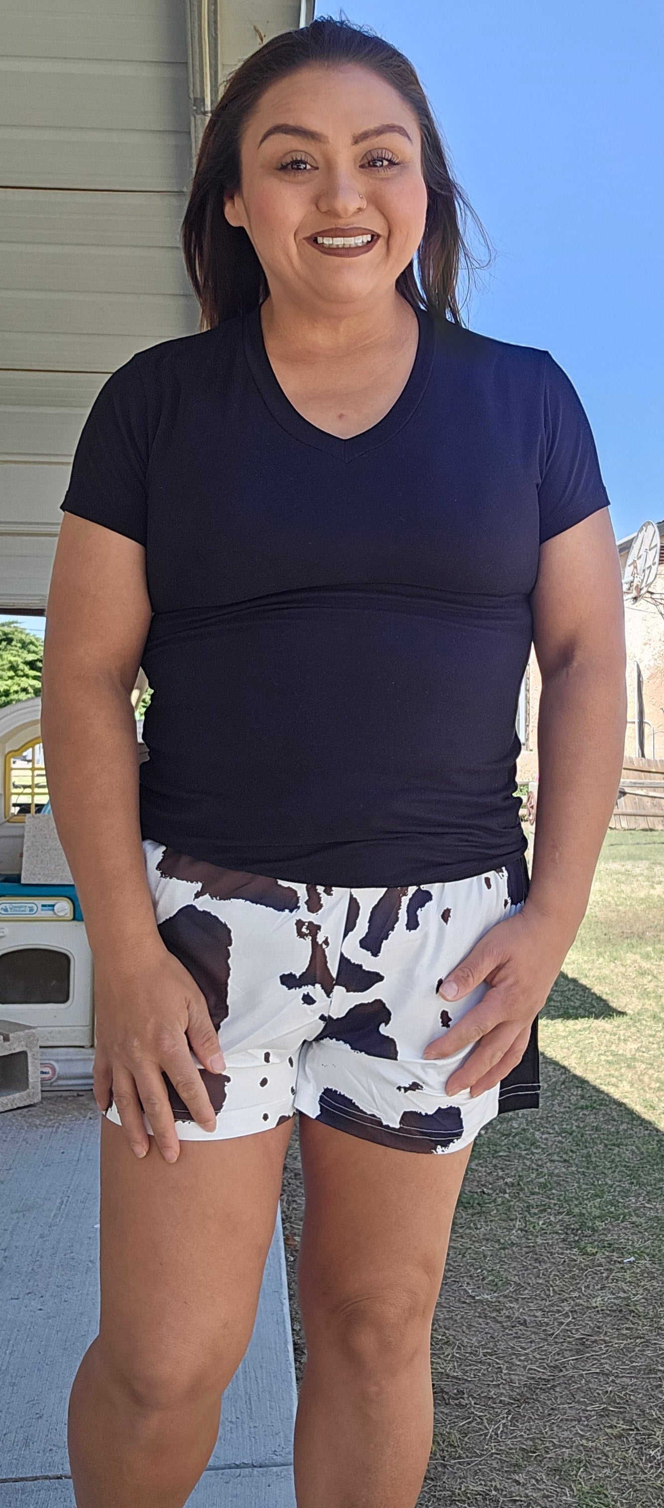 Cow Print Shorts