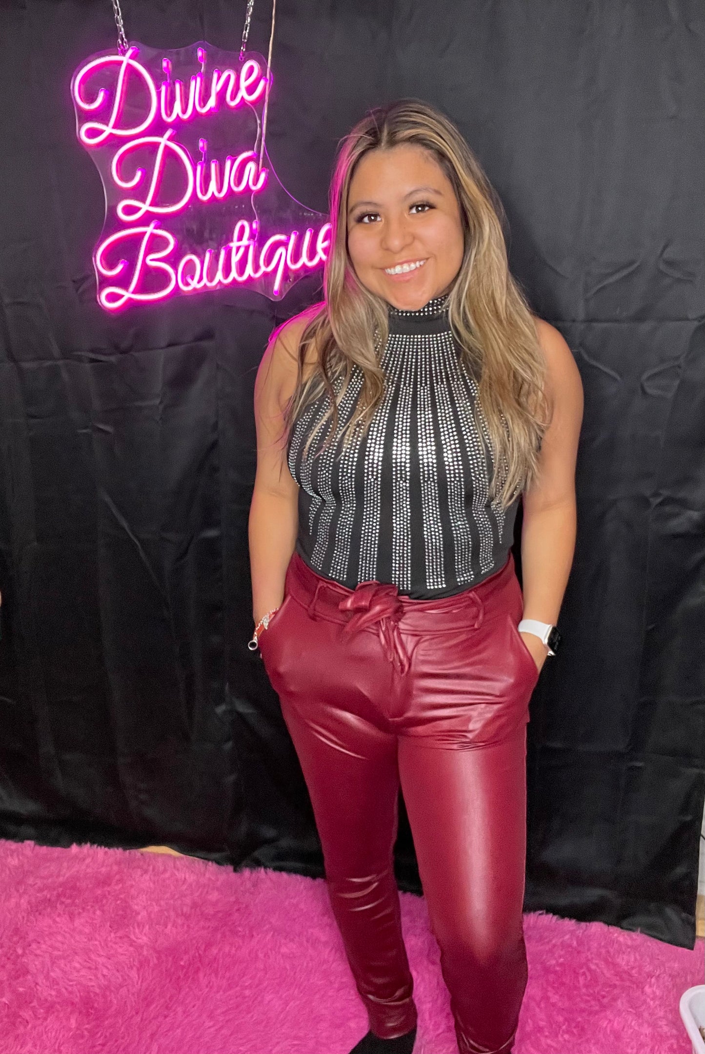 Leather Look Pants