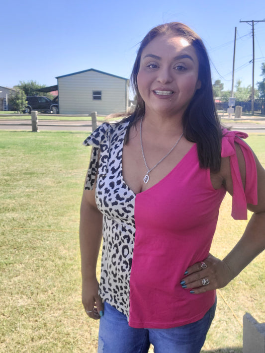 Leopard Hot Pink Tank