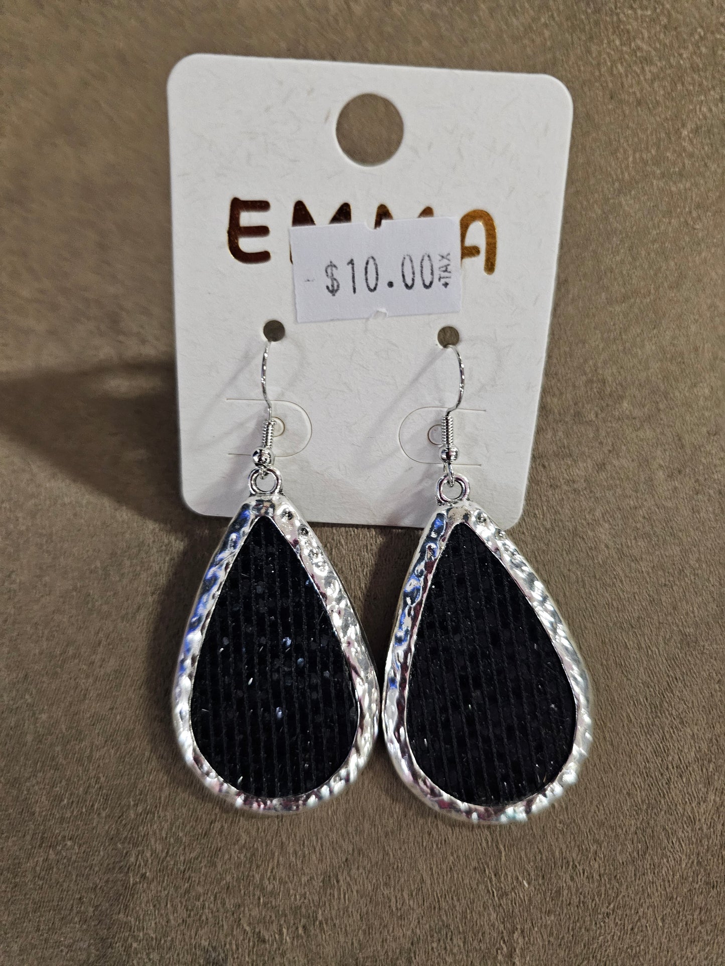 Glitter Teardrop Earrings