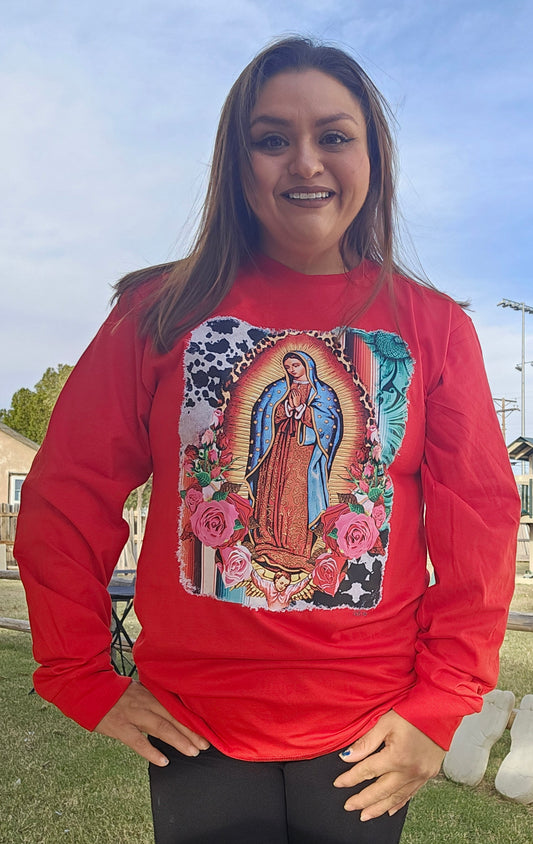 Virgin Mary Cow LS Tee