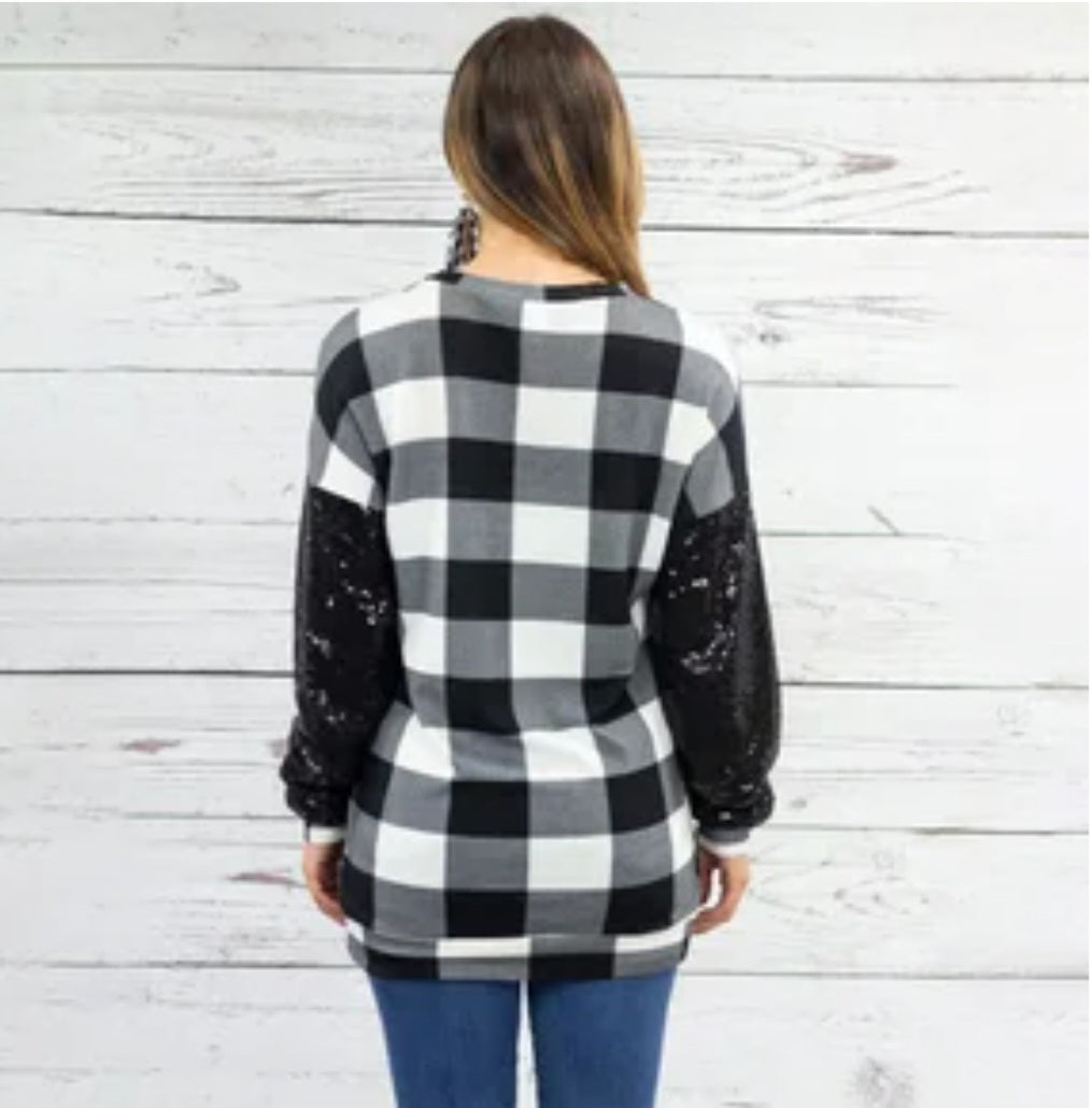 Plaid Sequence Top