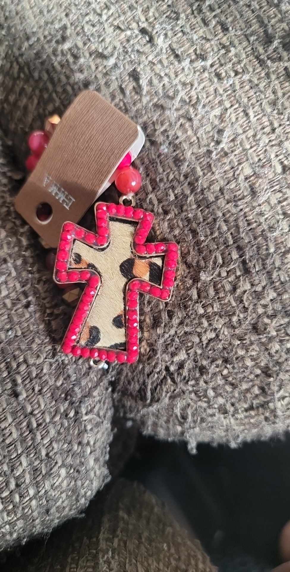 Leopard Cross Bracelet