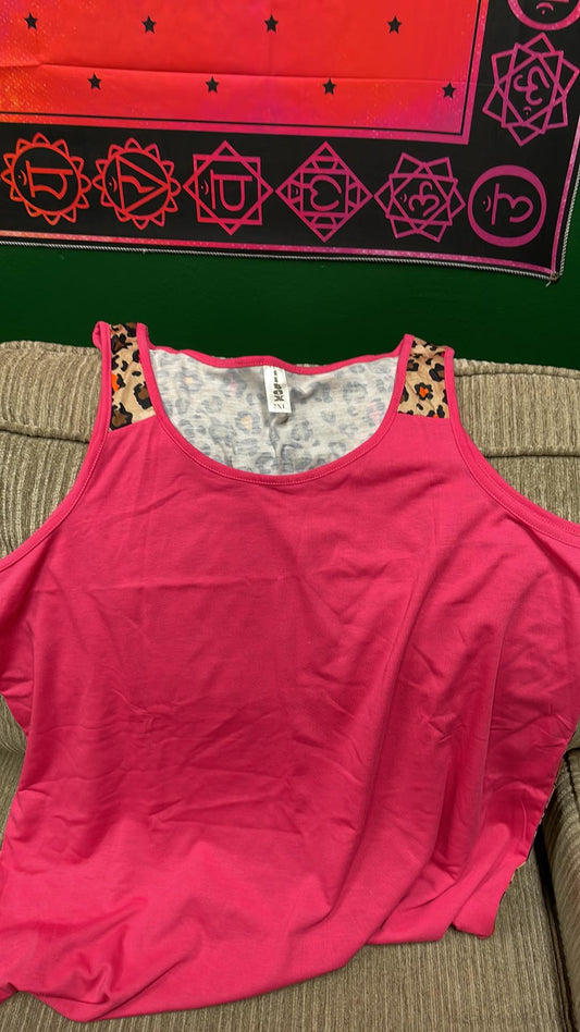 Pink Leopard Tank Top