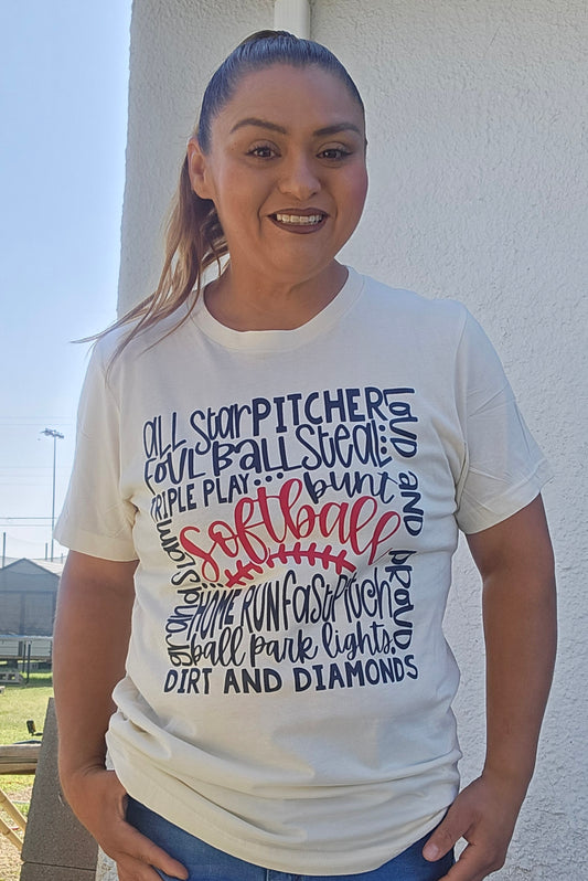 Softball Graffiti Tee